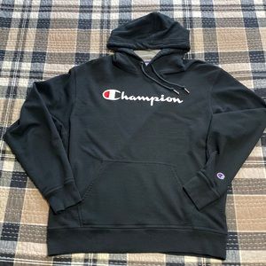 Men's black Champion Authentic Athleticwear Hoodie sweatshirt Size Large